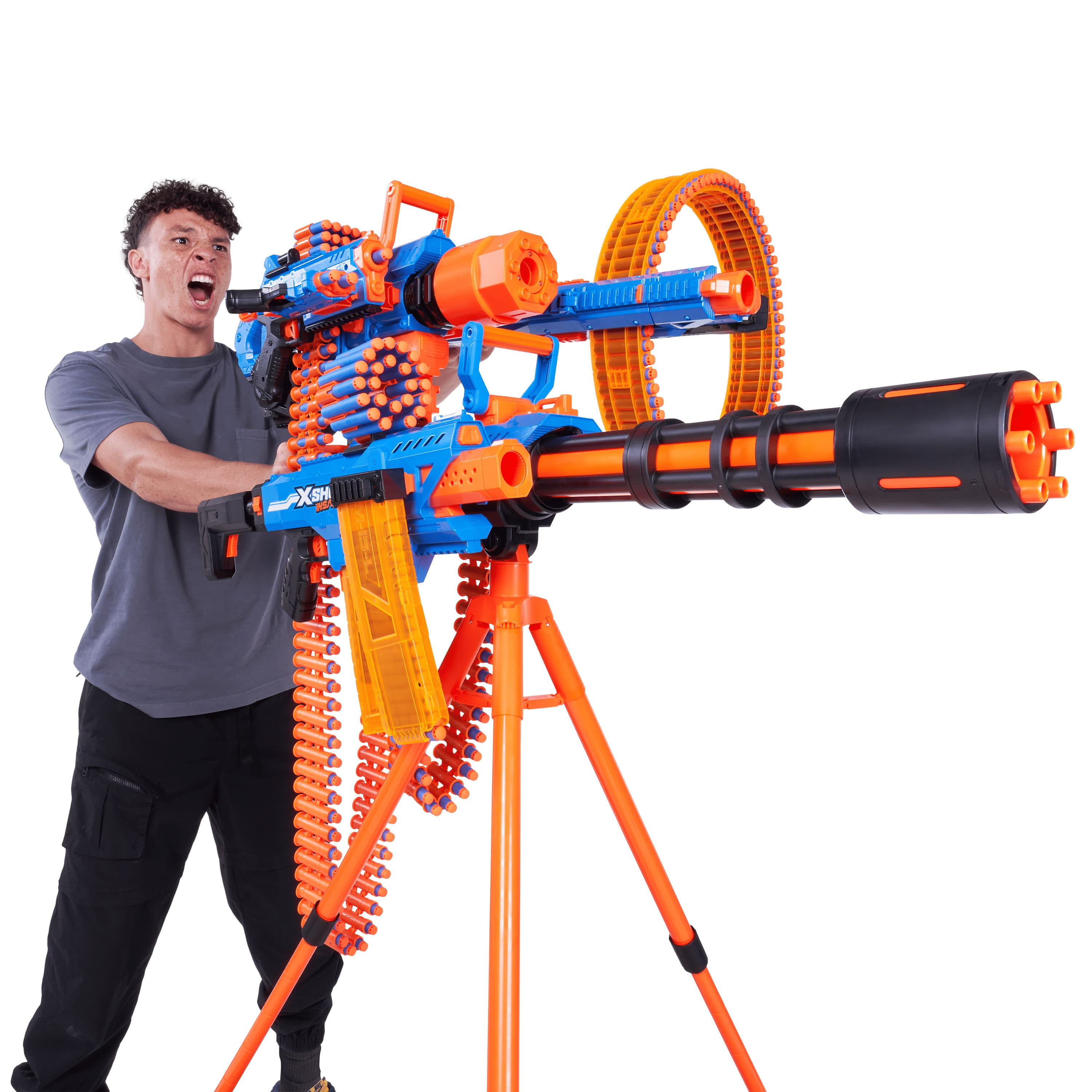 XSHOT Insanity Smoking Barrel Blaster avec 72 fléchettes à technologie Air Pocket de ZURU, Dart Blaster avec mécanisme de fumigation, jouet d'extérieur pour garçons et filles, adolescents et adultes â XSHOT Insanity Smoking Barrel Blaster de ZURU