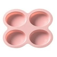thumbnail image 1 of Oval Shape Mold 4-Cavity Non-stick Silicone Soap Making Mold Cake Baking Mold, 1 of 2