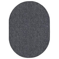 Saturn Collection Pet Friendly Indoor Outdoor Area Rug Grey - 5' x 8' Oval
