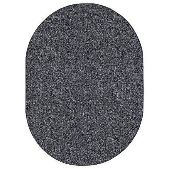 Saturn Collection Pet Friendly Indoor Outdoor Area Rug Grey - 2' x 8' Oval