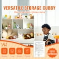 thumbnail image 6 of KFFKFF 5 Cabinets Wooden Storage Children's Cabinet Toy Storage Organizer with Bookshelf White, 6 of 9