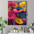 thumbnail image 4 of Pink Snake in Blooming Garden Canvas Art, Whimsical Floral Scene, Boho Eclectic Home Wall Decor, 4 of 8