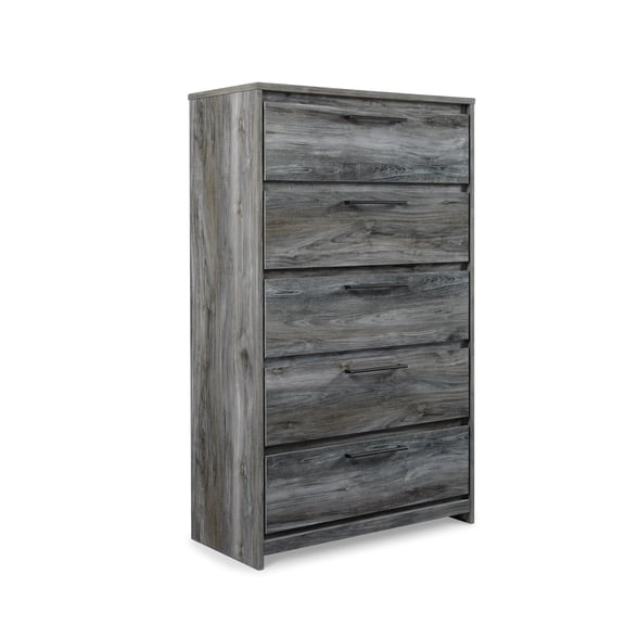Bowery Hill 31" 5-Drawer Engineered Wood Chest in Smokey Gray