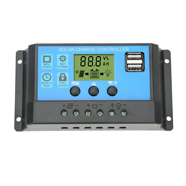 Controlador De Carga Solar, 12 V 24 V Chip De Control Principal Industrial Adaptable Puerto De Carga USB Controlador De Carga De Panel Solar Ligero Para El Hogar