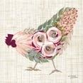thumbnail image 2 of Norman, Michele 12x12 Gold Ornate Wood Framed with Double Matting Museum Art Print Titled - Botanical Rooster II, 2 of 4