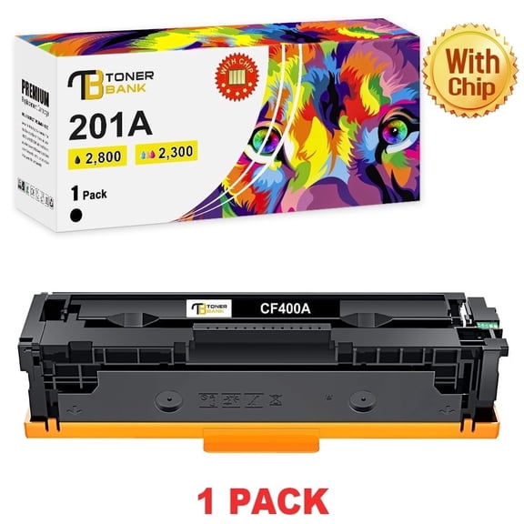 Compatible for HP 201A 201X Toner Cartridge Black 1-Pack CF400A CF400X Color LaserJet Pro M252dw M252n Pro MFP M277dw M277n M277c6 M274n Printer Ink