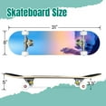 thumbnail image 2 of 31'' Complete Skateboard 7 Layer Canadian Maple Double Kick Deck Skateboards palm tree mountains fog palm tree Skate Board for Beginner Adult Gifts, 2 of 5