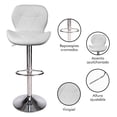 thumbnail image 4 of Set De 2 Bancos De Cocina Mostrador Barra Silla Taburete Comedor Respaldo Alto Altura Regulable y Función Giratoria 360°, 4 of 7