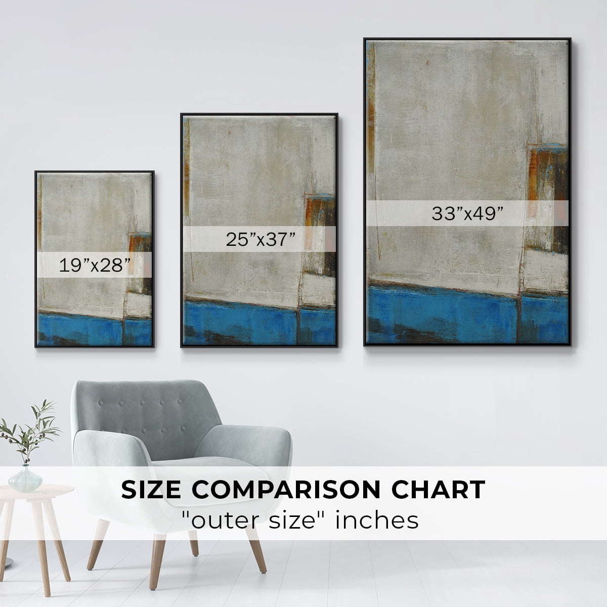A Warped Window Framed Premium Gallery Wrapped Canvas - Ready to Hang - 25 x 37 - Black Floating Frame