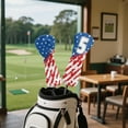 thumbnail image 4 of Yuyamidu American Flag Golf Club Head Covers Driver Fairway Wood Hybrid Headcover 4th of July Golf Head Covers Waterproof PU Leather Accessory, 4 of 8