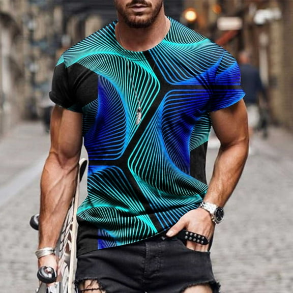 Herrnalise Gift For Men Men Casual Fashion Round Neck Pullover Print T-Shirt Short Sleeve Tops under $10