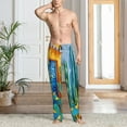 thumbnail image 6 of Lsque Bright Paper Cactus Scene Print Men's Pajama Pants, Lounge Pant - Comfortable Home Wear,Elastic Waistband, Stylish Design-Large, 6 of 9