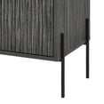 thumbnail image 3 of Kira 36 Inch Accent Cabinet with Shelf, Premium Wood, Smoke Gray Finish- Saltoro Sherpi, 3 of 5