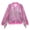 Pink, variant on Girls Boys Tassel Sequin Loose Baseball Jacket Zipper Jacket Sparkle Bomber Clothes Children's Performance Sparkle Jacket(Light Blue,18-24 Months)