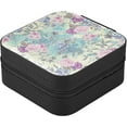 thumbnail image 3 of Coolnut Wild Flowers Travel Jewelry Case for Women Girls,PU Leather Mini Jewelry Organizer Jewelry Holder, Portable Travel Jewelry Box for Earrings, Rings, Bracelets and Necklaces Women Gifts, 3 of 7