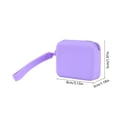 thumbnail image 3 of MMJ Wrist Strap Attached Square Waterproof Silicone Zipper Pouch Earbud Cable Coin Passport Storage Bag 3.15x1.18x1.97in, 3 of 6