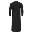 thumbnail image 4 of Yesfashion Men's Button up Cotton Robe Long Sleeve Kaftan Thobe Long Gown Casual Shirt for Beach, 4 of 8