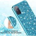 thumbnail image 5 of Phone Case for Samsung Galaxy S20 FE Case Glitter Sparkle Gold, Samsung S20 FE 5g Case Silicone Anti-Fingerprint Glamorous Bling Shiny Cover Thin (Blue), 5 of 14