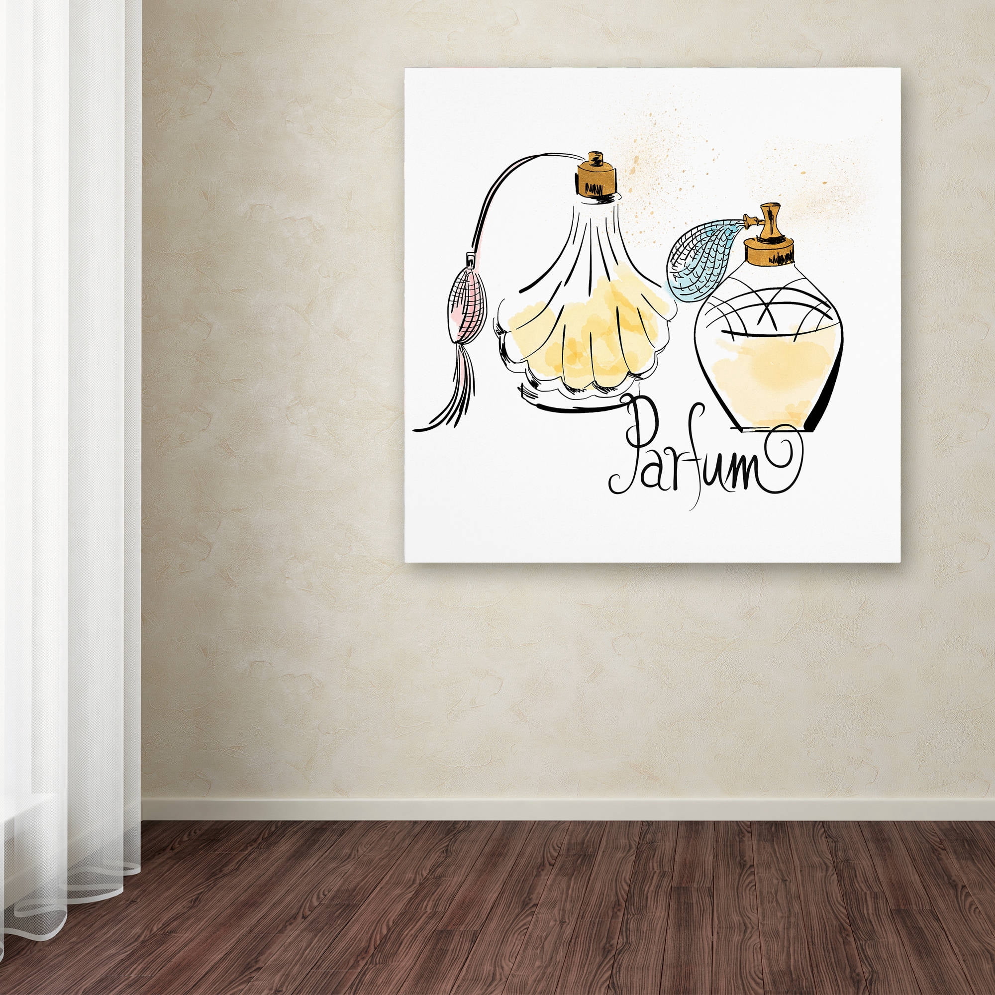 Trademark Fine Art Lisa Powell Braun Perfume Bottles Canvas Wall Art - 24x24