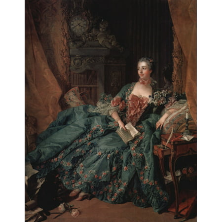 Framed Art for Your Wall Boucher, FranÃ§ois - Portrait of Madame de Pompadour [3] 10 x 13 (Best Product For Pompadour)
