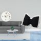 thumbnail image 2 of Reloj de pared con almohada decorativa con forma de lazo, elegante y de moda, bonito cojín con lazo, funda de almohada con lazo suave, adorno cómodo p, 2 of 8
