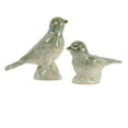 thumbnail image 3 of Creative Co-Op Decorative Debossed Stoneware Bird Figurines, Set of 2 Styles, Green, 3 of 5