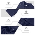 thumbnail image 6 of Men's Linen Long Sleeve Shirt Button Henley Shirt V-Neck Casual Plain Lightweight Fall Top M, 6 of 6