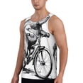 thumbnail image 2 of Pofeuu Capybara Riding Bicycle Print Men's Workout Tank Tops Sleeveless Muscle Gym Shirt Quick Dry-4X-Large, 2 of 7