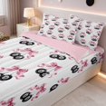 thumbnail image 2 of Erosebridal Cherry Zipper Twin Comforter Sets with Fitted Sheet and 2 Pillowcases Blush Zipper Bedding Set, Blush Cherry, Pink Reversible, 2 of 7