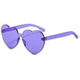 thumbnail image 1 of Gafas de sol de una pieza con forma de corazón de melocotón, gafas transparentes en forma de corazón, gafas de sol sin marco de una pieza de color caramelo a la moda, 1 of 5