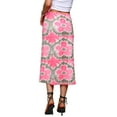 thumbnail image 4 of Franhais Women’s Summer Casual Mid-length Skirt Personality Digital Printed High-waist A-line Skirt, 4 of 9