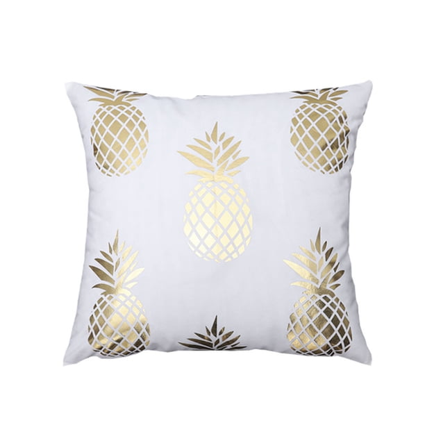 Funda de almohada de lámina dorada, sofá, decoración de sala de estar, funda de cojín, estampado geométrico, decoración de felpa corta Speravity JJ23277-04