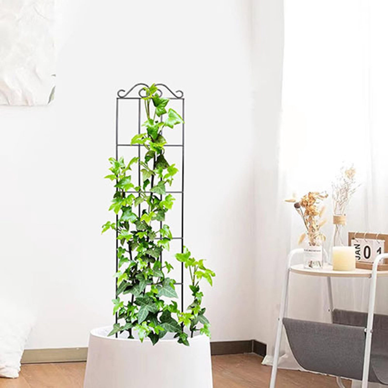 LYCAQL 4 Pcs Garden Vine Trellis Mini Climbing Trellis Trellis for Garden T-shaped Flower Stand Grid