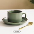 thumbnail image 1 of Coffee tea cups coffee cup and saucer ceramic cup set with spoon (HTOOQ), 1 of 3
