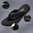 thumbnail image 5 of STQ Flip Flops for Women Quick Dry Yoga Mat Beach Sandals Comfortable for Summer All Black Size 8, 5 of 8