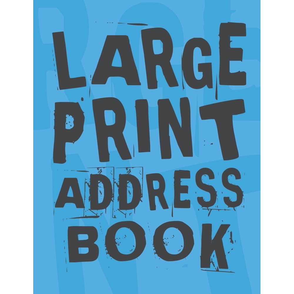 Large Print Address Book Plenty Of Space Jumbo 8.5"x11" Great For