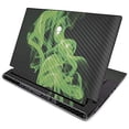 thumbnail image 2 of MightySkins Carbon Fiber Skin for Alienware m15 R2 (2019) - Green Flames | Protective, Durable Textured Carbon Fiber Finish | Easy to Apply, Remove, and Change Styles | Made in The USA, 2 of 4
