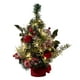 thumbnail image 2 of Árbol de Navidad artificial, decoraciones navideñas con luces LED, escritorio de Navidad. rojo y verde 40cm, 2 of 9