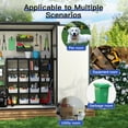 thumbnail image 2 of Sunmthink 5.0' X 3.1' Resin Outdoor Shed with Base Frame, Plastic Shed with Lockable Door, for Garden, Ptaio, Backyard, Beige, 2 of 7