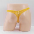 thumbnail image 3 of Ploknplq Boxers for Men Mens Underwear Boxer Briefs Mens Simple Personality Fashion Casual Sexy Mini Thong Underwear T Pants Grenadine Mens Boxer Briefs Yellow One Size, 3 of 4