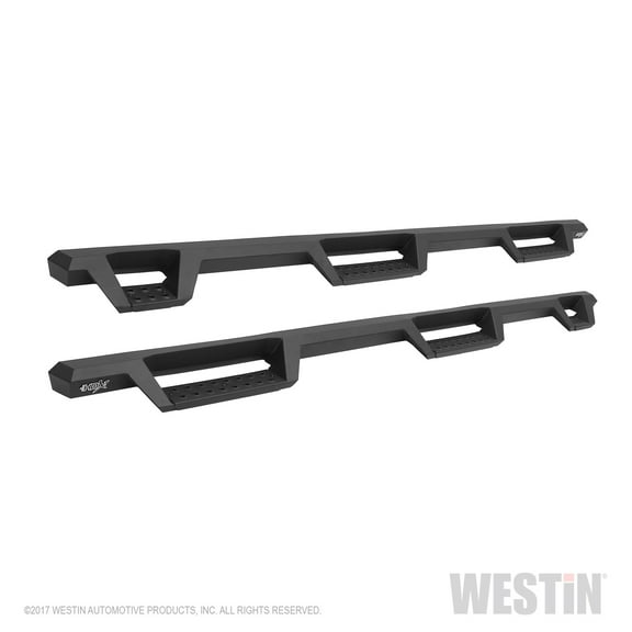 Westin 99-16 Ford F-250/350/450/550 CC (6.75ft Bed) HDX Drop Whl to Whl Nerf Step Bars - Text Blk - 56-534015 Fits select: 1999-2009 FORD F250, 1999-2016 FORD F350