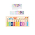 thumbnail image 3 of Milaget Montessori Learning Toys Slide Puzzle Family Game Color and Shape Matching Brain 10 Color, 3 of 9