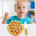 thumbnail image 4 of KOYPTL 6 Parts Pizza Cutting Food Toy For Toddlers 1-3,Pretend Kitchen Children'S Play House Simulation Baby Toy Set With Utensils And Pizza,Christmas Holiday Birthday Gift For Kids Boys Girls 3 4 5+, 4 of 6