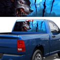 thumbnail image 3 of Truck Rear Window Decal Sticker, Wolf Graphic Car Back Window Decal Flower Perforated Window Back Decal for Truck SUV Van Pickup, 53x14 inch-A_53X14inch, 3 of 6