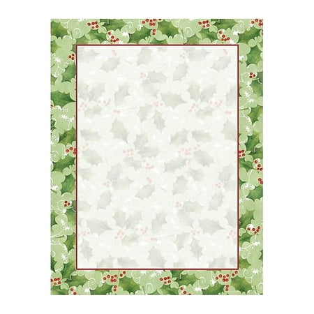 UPC: 0601952760754 | Great Papers! Holiday Stationery Jolly Holly 80/Count (2011610)
