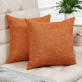 thumbnail image 3 of 2Pcs Thanksgiving Pillow Covers Solid Color 18x18 Inch for Fall Decorations Rustic Linen Decorative Square Throw Pillow Covers for Sofa Couch Farmhouse Home Decoration, 3 of 5