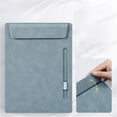 thumbnail image 1 of Upgraded Leather Board Clip, Writing Leather Paper Folder Board with Pen Holder, Clipboard, B, 1 of 5