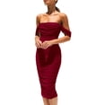 thumbnail image 1 of Vestido PRETTYGARDEN 2025 Ajustado con Hombros Descubiertos XL, 1 of 8
