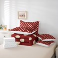 thumbnail image 6 of Homewish Teens Female Men Polka Dots Bedding Comforter Set 7 Pieces,Red Wheat Full Bedding Set Lightweight,Minimalist Vintage Geometric Circle Fitted Sheet Flat Sheet,Super Cozy Room Decor, 6 of 8