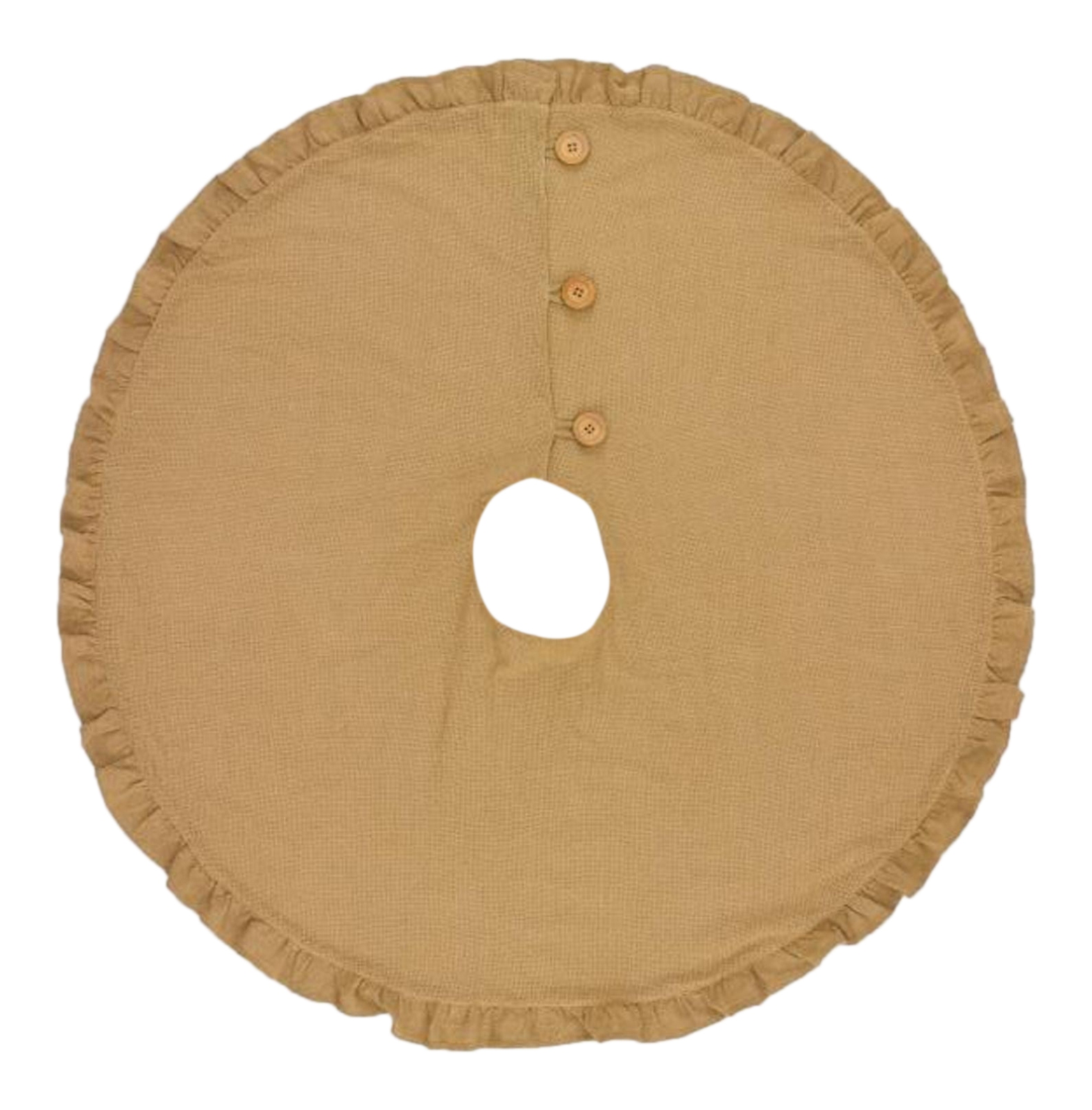 Brown Jute Burlap Ruffled 60 Inch Round Christmas Holiday Tree Skirt ...